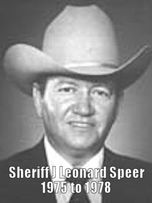 Sheriff J Leonard Speer, 1975-1978